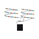 Paulmann 707.00 Function Mobil Strip 2x80cm RGB 1,2W 9V 6LR61 Weiß Metall/Kunststoff LED Lichtband Lichtstreifen Lichtschlauch