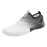 Wasserschuhe für Herren, Schwimmschuhe, Strandschuhe, Barfußhaut, Wanderschuhe, Outdoor-Sport, Schwimmen, Bootfahren, leicht, langlebig und bequem, grau, 38 EU