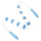 Mipcase Leichtes Rollenmassagegerät Beinrolle aus Robustem Material mit Rollenseil für Rücken Nacken und Schultern Tragbares Handmassagegerät zur Muskelentspannung bei Reisen und Büro