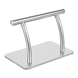 Fußstütze Friseur Edelstahl, Fußablage Fußbank Hohe Stabilität mit Schaumstoffkissen, Fussstütze Unterm Schreibtisch Ergonomie Professionelle Mobile für Friseursalons 30.5cm