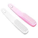 LOLIPPYY 2 Stück Nagelbürste mit Ergonomischem Griff Dichte Borsten für Sanfte Nagelreinigung Langlebig und Vielseitig für Maniküre und Nagelstaubentfernung Praktische Kunststoffbürste für