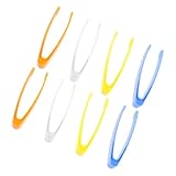 FRCOLOR 8 Stück Teiliges Kunststoff pinzettenset für Feinmotorisches Training Bunte Lernpinzetten für Bastelarbeiten Schmuckperlen Vorschule und DIY projekte Tragbar und Vielseitig