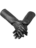 URBAN BUCK Renaissance Mittelalter-Handschuhe für Herren für Kostüm – ungefütterter Schafsleder, Schwertkämpfer, Steampunk, Cosplay, Handschuh, Schwarzes Mittelalter-Handschuh-Set, Large