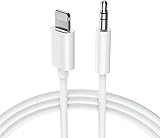 Apple MFi Zertifiziert Aux Kabel für iPhone 14, Lightning auf 3,5 mm Kopfhörerbuchse Adapter Stecker AUX Stereo Audiokabel Kompatibel mit iPhone 13 12 Pro Max 11 Pro Max XS XR X 8 7 Plus iPad