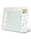 pic Bear Wickelauflage - hochwertige OEKO-TEX Wickeltischauflage - pflegeleichte Wickelunterlage - Auflage Wickelkommode - 85 x 72 cm - Blätter grün