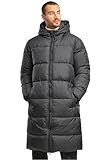 Urban Classics Mens Long Puffer Coat Black, XL