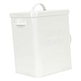 FRCOLOR Laundryspeicher mit Deckel Kreative Waschmittelbox mit Messlöffel Praktischer Aufbewahrungskorb für Vielseitig Einsetzbar Weiß