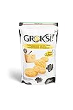 GROKSi! Classico 1x 60g laktosefrei glutenfrei ohne Kohlenhydrate Snack aus Italien Käse Parmesan Cracker Protein, Grana Padano, 60 g