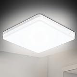 Decklit LED Deckenleuchte Flach 48W 300x300x40mm, Modern Neutralweiß 5000K 5200LM Deckenlampe Led, Wasserfest Deckenlampe Wohnzimmer/Badezimmer/Schlafzimme/Balkon/Kinderzimmer/Küchenlampe