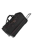 Travelite Trolley Reisetasche mit Rollen groß, erweiterbares Volumen, Basics, Weichgepäck Rolltasche mit Dehnfalte, 70 cm, 98-119 Liter