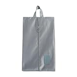 Schuh-Organizer-Tasche, mehrfarbige Schuhtaschen, wasserabweisende Schuhbeutel, tragbar, mit Reißverschluss, für Geschäftsreisen, Bergsteigen, grau, 7.87x13.39 inches, Unisex