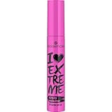 essence I LOVE EXTREME crazy volume mascara, Schwarz, langanhaltend, volumengebend, schwunggebend, verlängernd, vegan, ohne Mikroplastikpartikel, Nanopartikel frei, ohne Parfüm, 1er Pack (12ml)