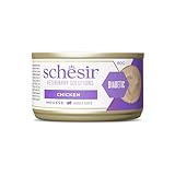 Schesir Veterinary Solutions | Tierärztliche Lösungen für Katzen | verschiedene Rezepte | 8 x 80 g | (8 x 80 g, Diabetic Mousse Huhn)