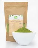 Weizengras Pulver aus jungen Gräsern 250g von der Grünen Essenz - Superfood - Junges Weizengraspulver - 100% Weizengrass für eine grüne Smoothie Bowl oder Smoothie (250 Gramm)