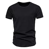 Sommer T-Shirts Herren Oversized Tshirt Oberteile Kurzarm Tshirts Tops Männer Casual Tee Shirts Vintage Streetwear Sportshirt Basic Mode Motiv Leicht Top Tops Funktionsshirt Herren extra