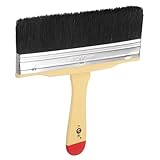 sourcing map Kleine Pinsel, 20,1 cm, flache Farb- und Splitter-Naturborsten, Pinsel mit Holzgriff, für DIY, Kunst, Malerei, Möbel, Schrank, Zäune, Deck, Wand, Tür, Zierleiste, Schwarz