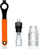 Fahrrad Kurbelabzieher und Tretlager Werkzeug mit 16 mm Schlüssel Fahrrad Kurbel Werkzeug Set Fahrrad Tretlager Werkzeug Inbusschlüssel Schraubenschlüssel Geeignet zum Entfernen der Fahrradkurbel