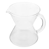 Garneck Mini Pot aus Klarem Borosilikatglas Tragbarer Kaffeebereiter und Milchkrug Vielseitiger Kaffeekrug für Zuhause und Reisen