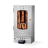 KAISER COMPANY '50' Hochwertiger Elektrischer Räucherofen/Räucherschrank aus Edelstahl I Tragbarer Smoker 80 cm I Perfekt zum Räuchern I Passen bis zu 10kg Fleisch I 2000W I mit Zubehör I NICHTROSTEND