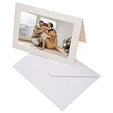 PILUVI THE LABEL Grußkarte mit Fotoeinsatz inkl. Umschlag, Bilderrahmenkarte, Fotorahmen aus Pappe für Besondere Anlässe zum Selbst Gestalten Passepartout-Karten