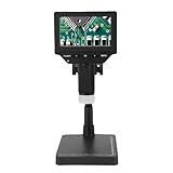 FAUOSWUK LCD Digitalmikroskop, ABS 4,3 'digitales Mikroskop für Erwachsene 1000x mit 1/4 Zoll Sensor Unterstützen 6 Helligkeit Einstellbar