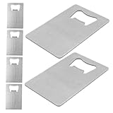 WEKADRIN 6 Stück Flaschenöffner Kreditkartenform Teiliges Kompakt Leicht Tragbar für Küche Outdoor Camping Bar Geeignet Passt in Geldbörse Tasche