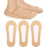 JJUNW 6 Stück Ballerina Socken Damen, Damen Atmungsaktiv Füsslinge, Unsichtbare Sneaker Socken Rutschfeste Flache Socken Nicht Auslaufen Sock Für Frauen für Damen Mädchen(Hautfarbe)