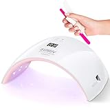 SUNUV Nageltrockner LED UV, Lampe für Gelnägel, UV LED Nagellampe 30s/60s Timer, Infrarot Sensor, LCD Display, Geeignet für alle Gel, für Maniküre/Pediküre Nail Art zu Hause und Salon