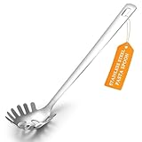 ReaNea Nudellöffel, Spaghettilöffel, Nudelkelle Edelstahl Nudelzange und Spaghettizange, spülmaschinengeeignet