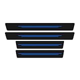 4 Stück Auto Einstiegsleisten Schutzfolie für Kia Stinger 2017-2023, Türschweller Lackschutzfolie Kohlefaser Anti Kratzen Zubehör,Blue-1