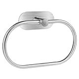 Handtuchring Gebürstet, 304 Edelstahl Handtuchhalter Ring Handtuchhalter Ohne Bohren Handtuchstange Wandmontage Toilettenpapierhalter für Die Wandmontage Von Badetuchhaltern (Silber)