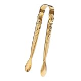 GRÄWE Zuckerzange, Edelstahl, Serie Rosendekor, gold