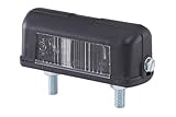 HELLA VALUEFIT 2KA 357 014-001 Kennzeichenleuchte - Kennzeichenbeleuchtung - Anhänger - Halogen - 12/24V - Anbau/geschraubt - Lichtscheibenfarbe: glasklar - Stecker: Flachstecker - außen - Menge: 1