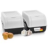 Novaliv Kartoffel Aufbewahrungsbox | 2x mitel 5L | Weiss | Kartoffelbox | Gemüsebox stapelbar Zwiebelbox Kartoffelkorb Obstbehälter Kartoffelkiste Zwiebel Aufbewahrung Frischhaltedose Möhren