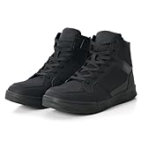 IRON JIA'S Motorradschuhe Herren Motorradstiefel für alle Jahreszeiten geeignet, wasserdicht rutschfest atmungsaktiv modisch und bequem Schwarz 43