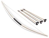 BestSaller 1201 Kinder- und Jugendbogen 118cm aus Eschen Holz, inklusive 3 Pfeile, Natur, 4-teilig (1 Set)