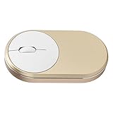 Denash 2,4 GHz Drahtlose, Leichte -optische Maus für Laptop -Bürozubehör, USB Plugin Empfänger für Notebook, 10 M Betriebsabstand, Ergonomisches Design (Gold)