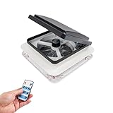 Kanbihao Air Belüftung für Wohnmobil, 12V Dachventilator Dachlüfter mit 6 Geschwindigkeitsstufen Dachfenster Dachluke für RV, Wohnmobil und Wohnwagen, 36x36cm