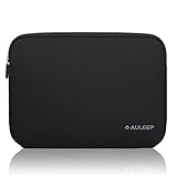 AULEEP Laptop Hülle Tasche, 11-12 Zoll Neopren Notebook Chromebook Laptophülle/Wasserabweisende Schutzhülle für Laptops Acer/Asus/Dell/Lenovo/HP, Schwarz