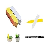 Meijunter 200pcs Pflanzenschilder Garten Etiketten Pflanzenstecker Zum Beschriften Topfpflanze Schilder Beschriftung Geeignet für Gemüse Samen Blumen Jungpflanzen mit einem Markierstift