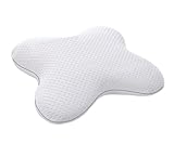 Ergonomisches Schmetterlingskissen für Seitenschläfer aus viscoelastischem Memoryschaum. Orthopädisches Memory Foam Seitenschläferkissen. Nackenkissen zur Entspannung der Halswirbelsäule, 58x46 cm