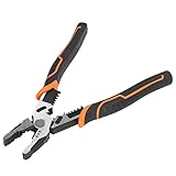 Multifunktionales Drahtabstripp -Schneidwerkzeug mit Crimper -Funktion, Long -Nase -Zange Hochleistungs -CRV -Stahl für Mechanische und Elektronische Arbeiten