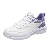 Sneaker Damen Leicht Laufschuhe Running Shoes, Sommer Atmungsaktiv Turnschuhe Sportschuhe, Lässige Bequeme Fitnessschuhe Joggingschuhe Mit Schnürung Straßenlaufschuhe Freizeitschuhe Trainingsschuhe