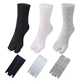 Herren Zehensocken Flip Flops Tabi Socken,toe socks, Damen Baumwolle Zwei-Zehen-Sport -Socken Geta Zehensocken japanischen Stil Frauen Tabisocken 6 Paare