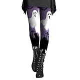 Damen-Trainingsanzug, Yogahose mit Taschen, schmale Passform, Blumenmuster, bedruckt, Yoga-Denim-Hose, violett, XXL