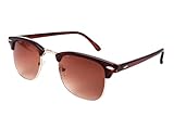 UKKD Sonnenbrille Halbrand Sonnenbrille Frauen/Männer Polarisierten Uv400 Classic Retro-Brillen,C5 Braun Braun