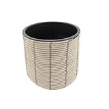 CB Home & Style Pflanztopf Rattan mit Kunststoffeinsatz Pflanzkübel Blumentopf Blumenkübel (Natur, 37x37x37cm)