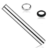 Tauchrohr für Siphon,30 cm Universal Tauchrohr für Siphon, Verchromter Siphon Verlängerung, mit 1 Mutter und 1 Dichtungsgummischeibe Geliefert für Design Siphon, Röhrensiphon, Tassensiphon
