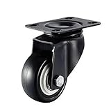 YWRWUPMGK 4 Stück/Los 1,5 Zoll Diamant-Lenkrad/Größe M8/M10 Schwarze Möbelrolle mit Bremse und Doppellagerhülse(Flat Plate - Univers)