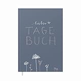 Liebes Tagebuch - Notizbuch, Journal und Gedankenbuch für Erwachsene, Teenager, Mädchen, 92 Seiten liniert, A5 Softcover, Blau Rosa mit Blumen, 120 g FSC Papier weiß